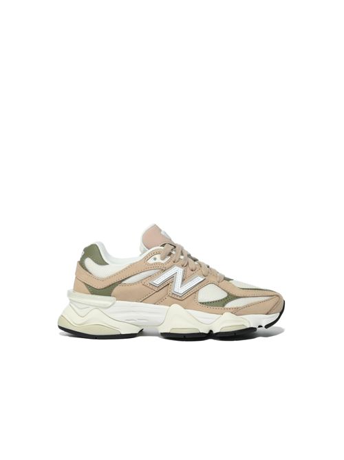 Sneakers 9060 6BI in pelle e mesh Mindful Grey con olivine NEW BALANCE | U90606BI